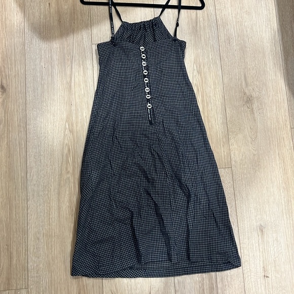 Vintage 90s Y2K Diesel graph grid style dress with floral detailing super rare - Picture 7 of 16